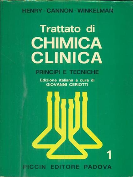 Trattato di chimica clinica 1 - copertina