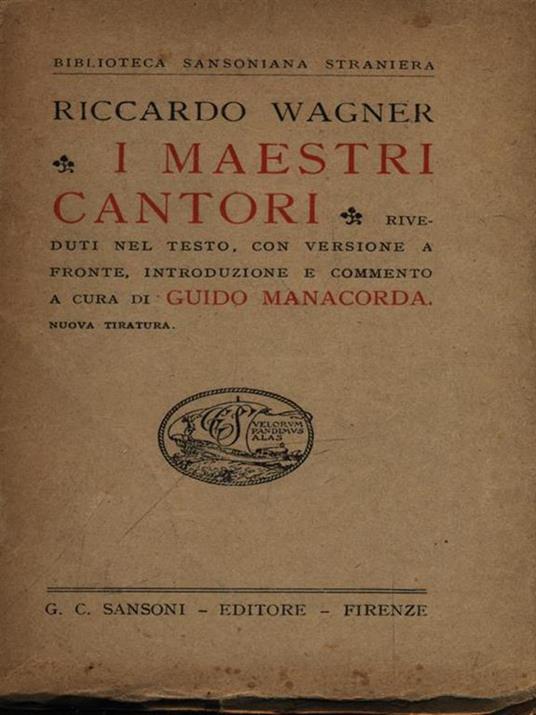 I maestri cantori - Richard Wagner - copertina