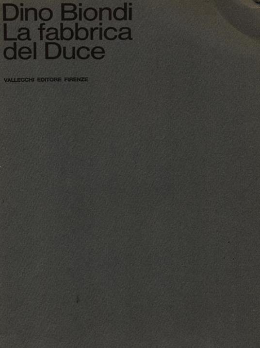 La fabbrica del Duce - Dino Biondi - copertina