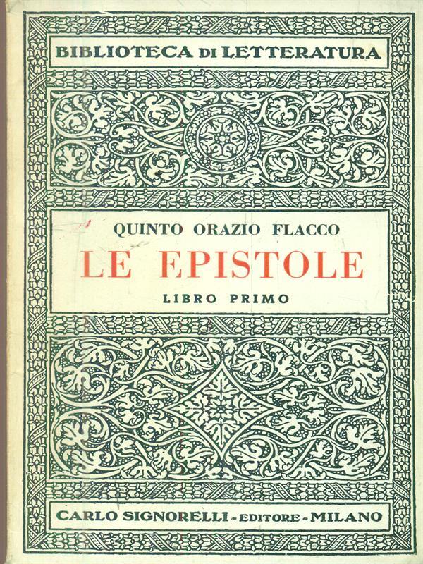 Le epistole. Libro primo