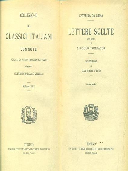 Lettere scelte - Caterina da Siena (santa) - copertina