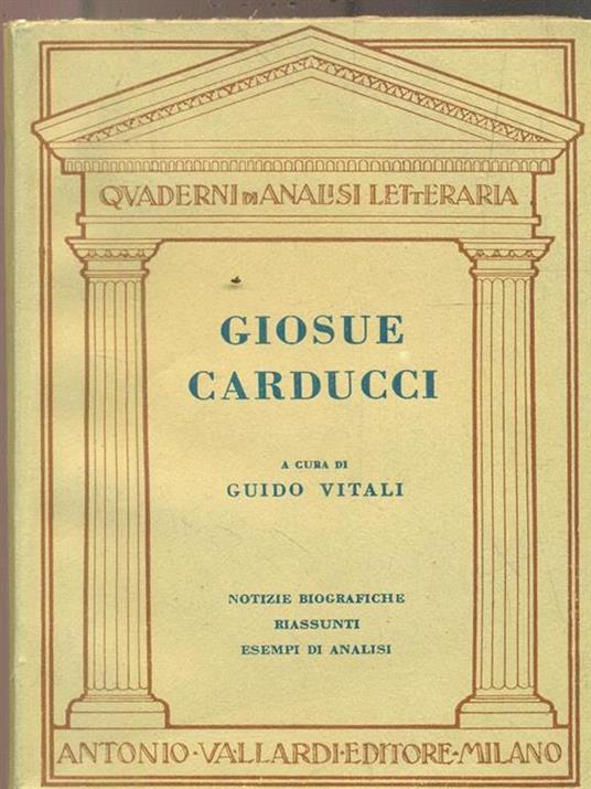 Giosue Carducci - Guido Vitali - copertina