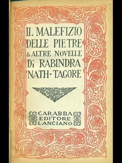 Il malefizio delle pietre & altre novelle - Rabindranath Tagore - copertina