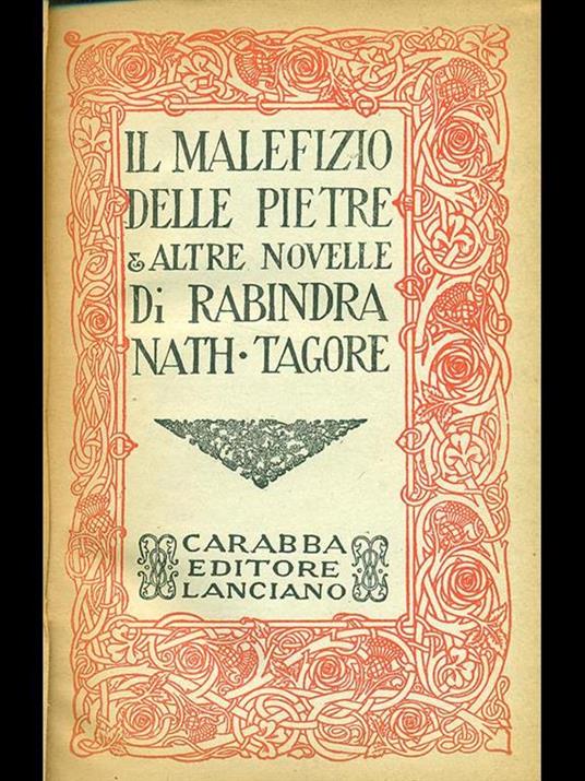 Il malefizio delle pietre & altre novelle - Rabindranath Tagore - copertina