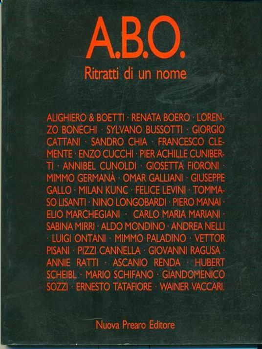 Ritratti di un nome - Achille Bonito Oliva - copertina