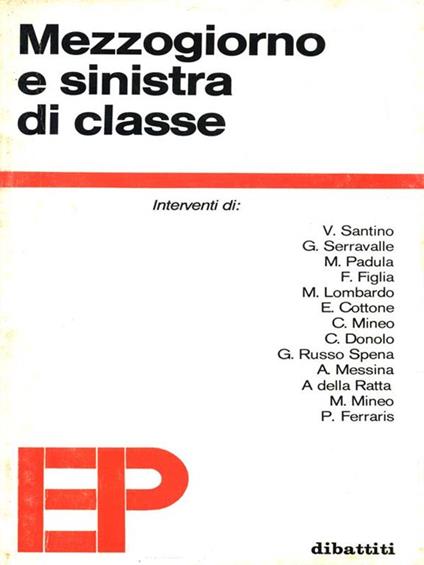 Mezzogiorno e sinistra di classe - copertina