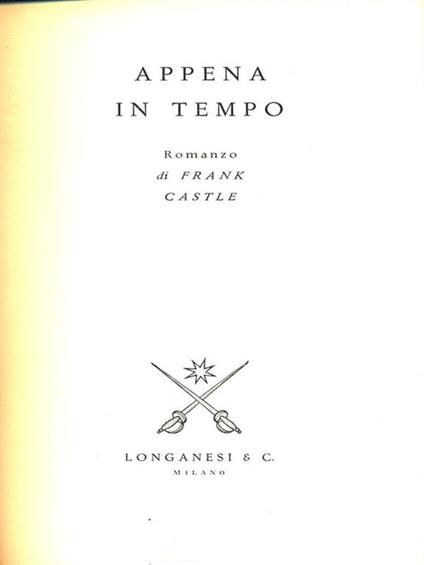 Appena in tempo - Frank Castle - copertina