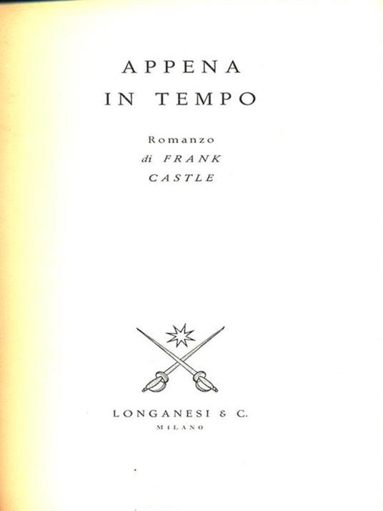 Appena in tempo - Frank Castle - copertina