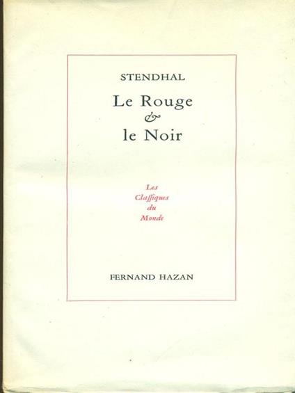 Le rouge et le noir - Stendhal - copertina