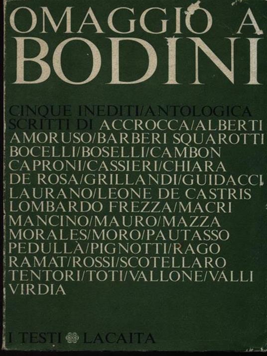 Omaggio a Bodini - Leonardo Mancino - copertina