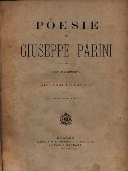 Poesie - Giuseppe Parini - copertina