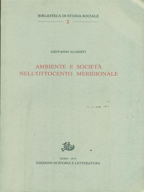 Ambiente e società nell'Ottocento meridionale