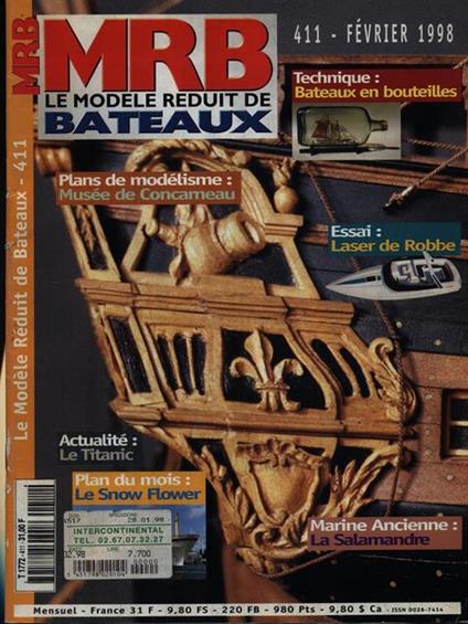 MRB Le modele reduit de bateaux n. 411fevrier 1998 - copertina