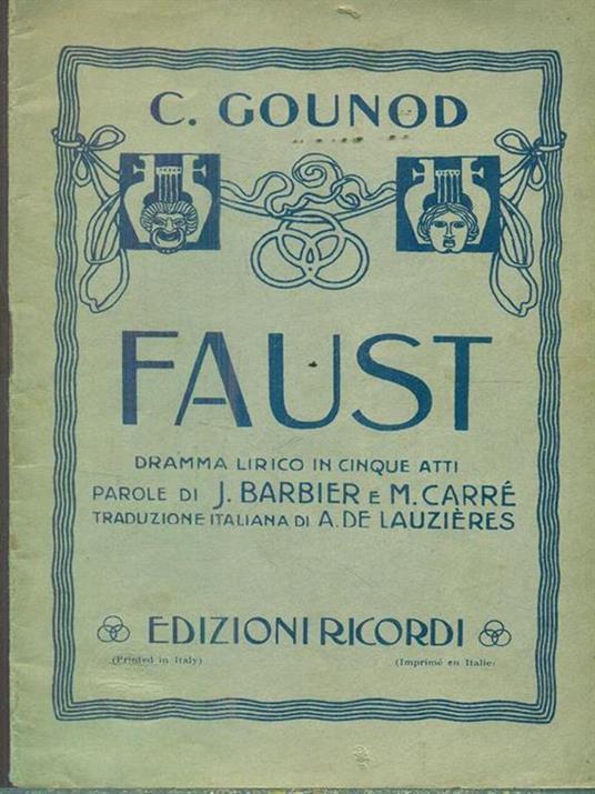 Faust - C. Gounod - copertina