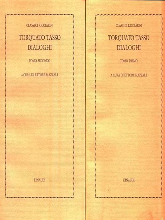 Dialoghi. 2 Volumi - Torquato Tasso - copertina