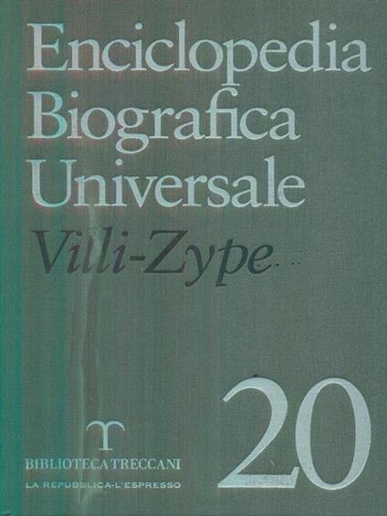 Enciclopedia biografica universale. 20 volumi - copertina