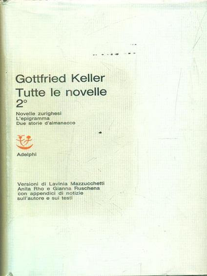 Tutte le novelle - Gottfried Keller - copertina
