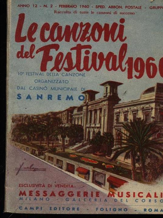 Le canzoni del Festival 1960 - copertina