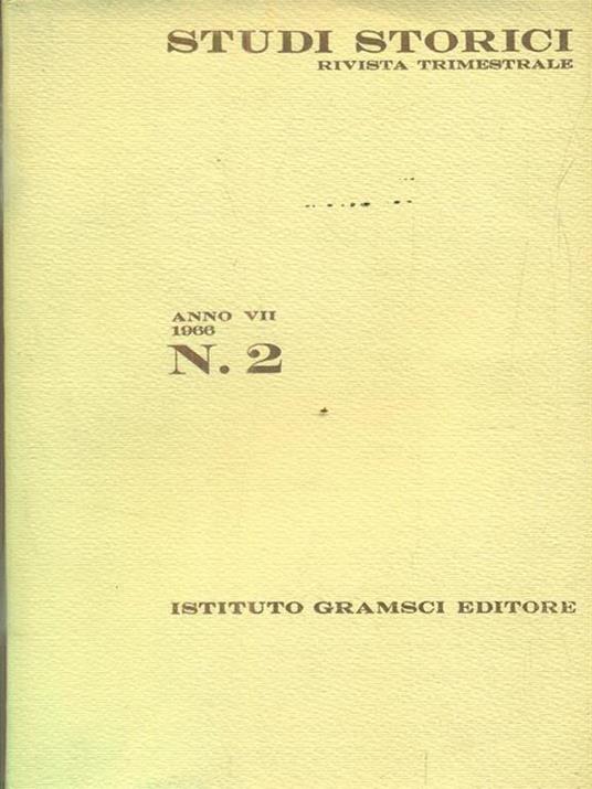 Studi storici. Anno VII1966. n. 2 - copertina