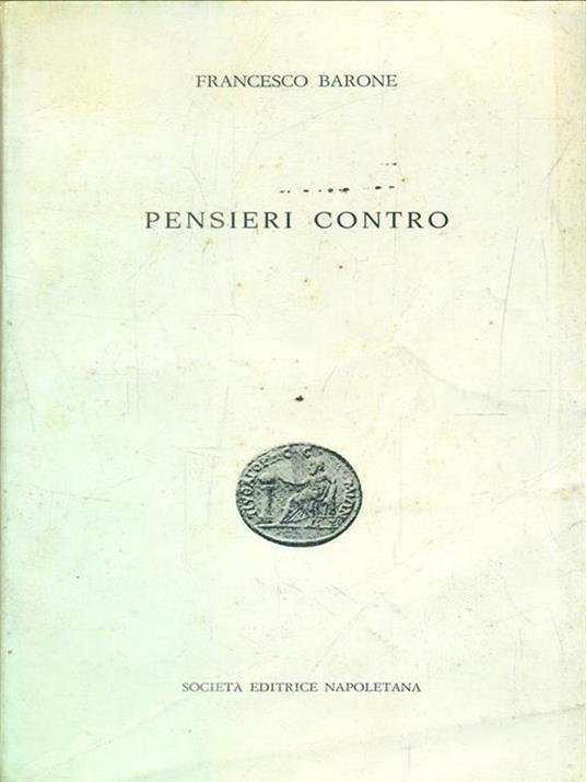 Pensieri contro - Francesco Barone - copertina