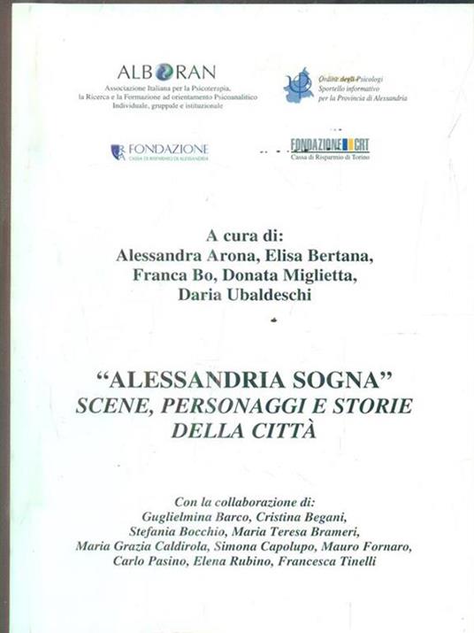 Alessandria sogna. Scene personaggi e storie della città - copertina