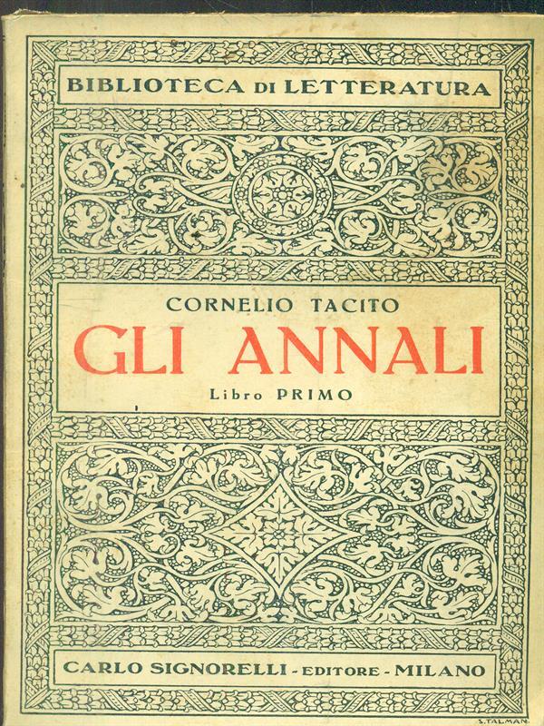 Gli annali. libro primo