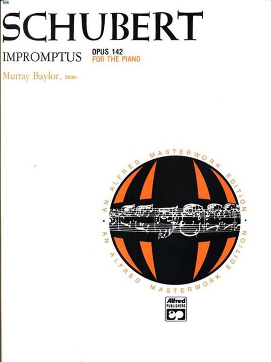 Schubert. Impromptus Opus 142 for the piano - Murray Baylor - copertina