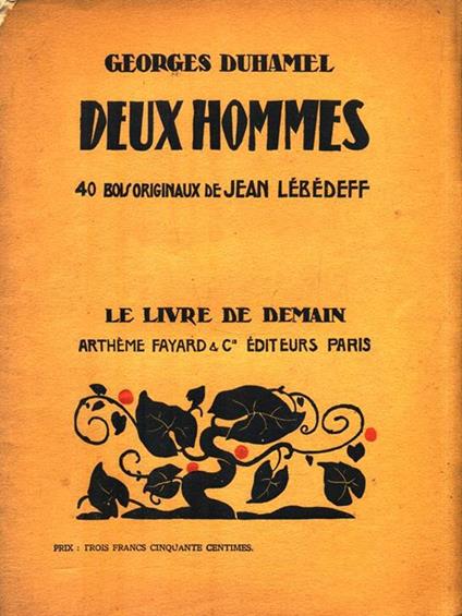 Deux hommes - Georges Duhamel - copertina