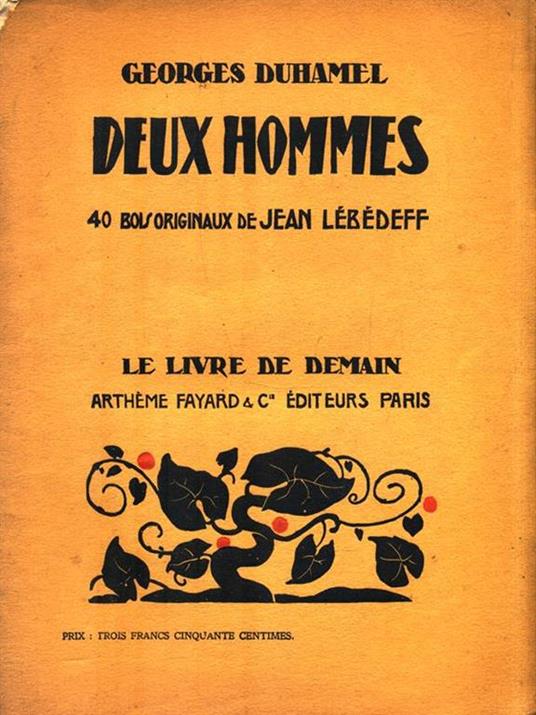 Deux hommes - Georges Duhamel - copertina