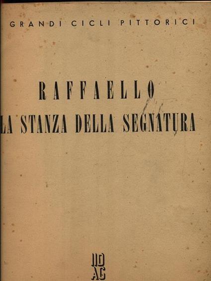 Raffaello La stanza della segnatura - Paolo D'Ancona - copertina