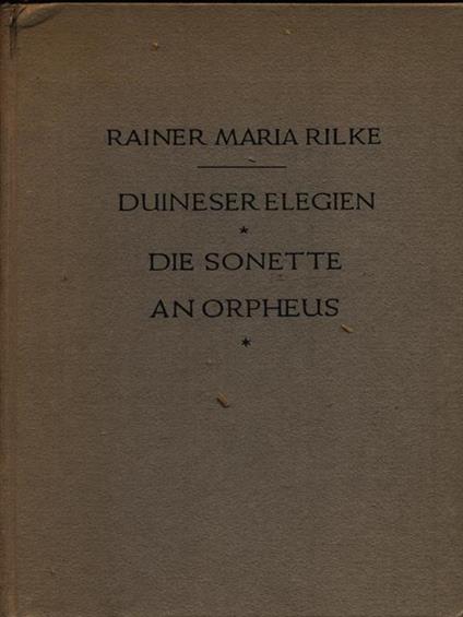 Duineser elegien. Die sonette an Orpheus - Rainer M. Rilke - copertina