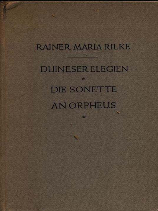 Duineser elegien. Die sonette an Orpheus - Rainer M. Rilke - copertina