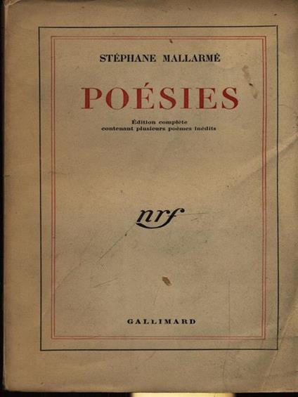 Poesies - Stéphane Mallarmé - copertina