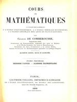 Cours de Mathématiques. Tome premier