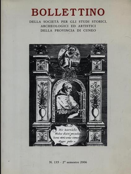 Bollettino Società Studi Storici n. 135/2 semestre 2006 - copertina