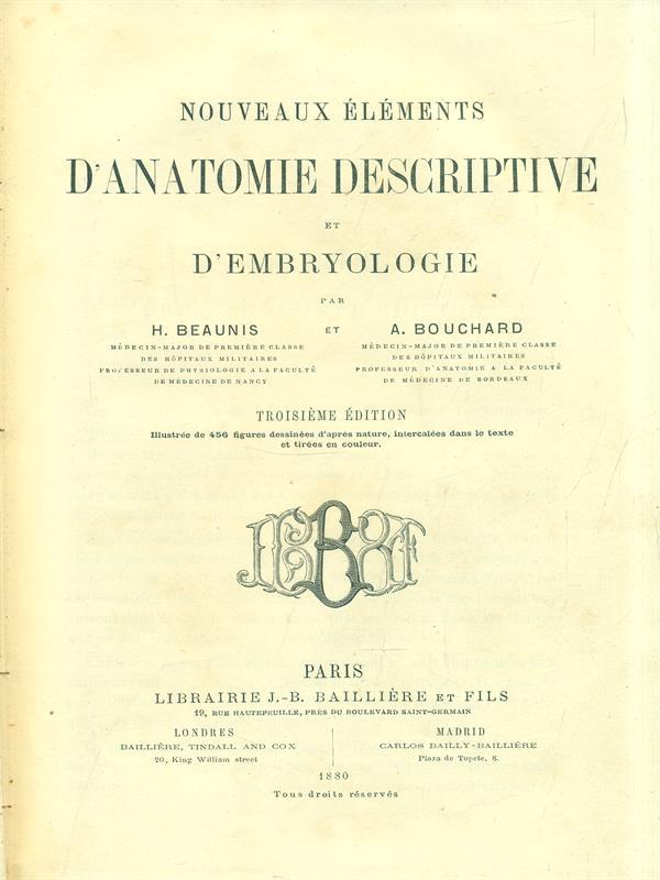 Nouveaux éléments d'anatomie descriptive et d'embryologie