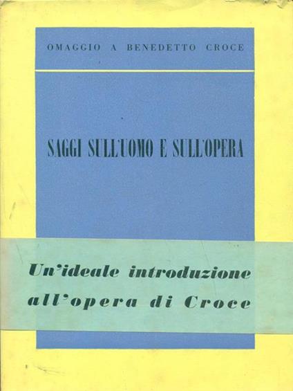 Saggi sull'uomo e sull'opera - copertina