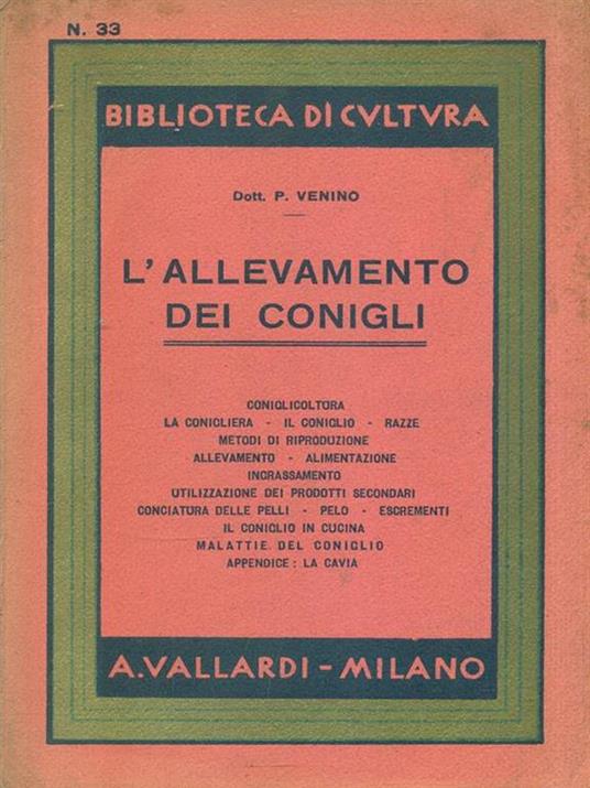 L' allevamento dei conigli - Piero Venino - copertina