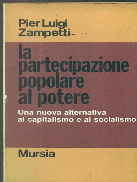 La partecipazione popolare al potere - Pier Luigi Zampetti - copertina
