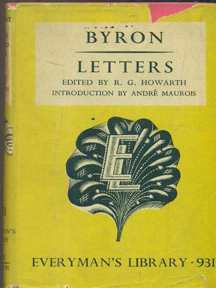 Letters of Lord Byron - R. G. Howarth - copertina