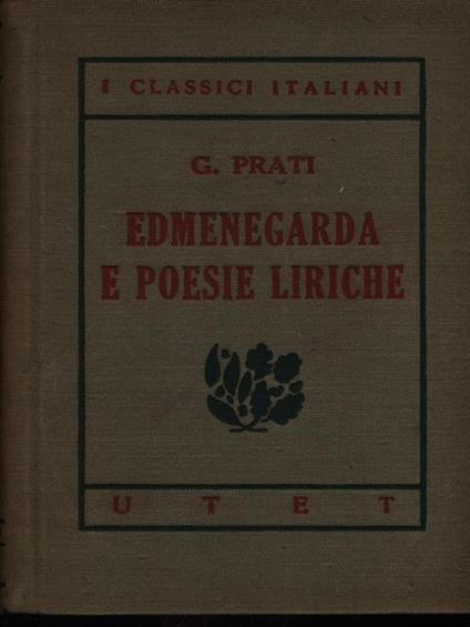 Edmenegarda e poesie liriche - Giovanni Prati - copertina
