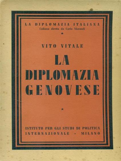 La diplomazia genovese - Vito Vitale - copertina