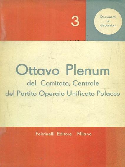 Ottavo Plenum del Comitato Centrale - copertina