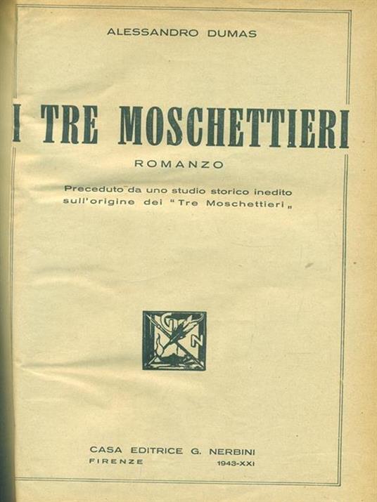 I tre moschettieri - Alexandre Dumas - copertina