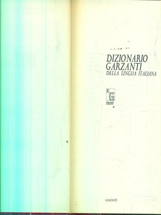 Dizionario Garzanti della Lingua Italiana - copertina