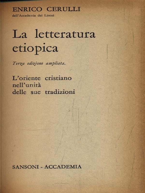 La  letteratura etiopica