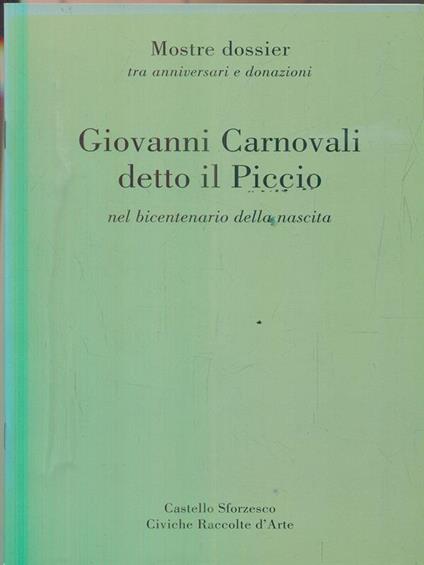 Giovanni Carnovali detto il Piccio nel bicentenario della nascita - copertina