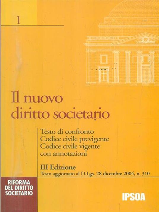 Il nuovo diritto societario - copertina