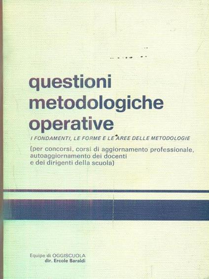 Questioni metodologiche operative - Ercole Baraldi - copertina