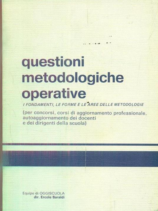 Questioni metodologiche operative - Ercole Baraldi - copertina